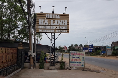 Mặt tiền khách sạn Hà Linh